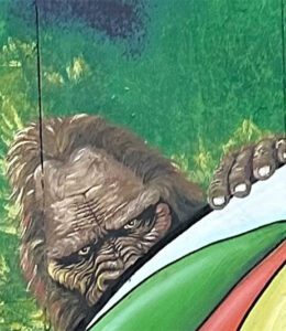Umbrella Alley - Hidden Bigfoot in Painting