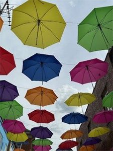 Umbrella Alley - Umbrellas Close Up Spring